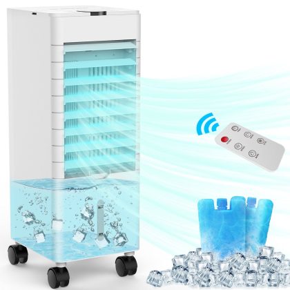 HiFresh 100ASR Personal Evaporative Air Cooler & Fan with Removable Water Tank, w/ Filter Humidify Anion & Remote Control