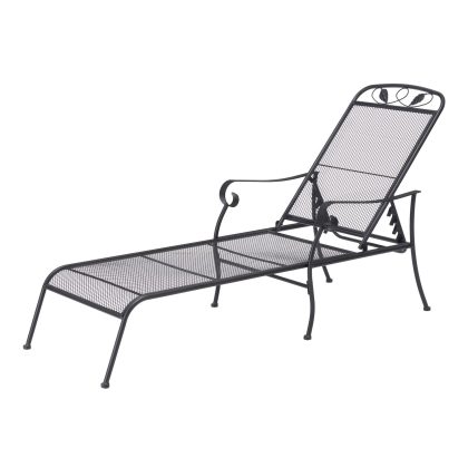 Mainstays Multiple Position Metal Outdoor Chaise Lounge, Black
