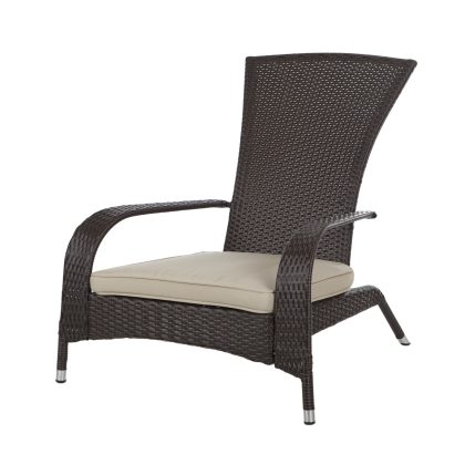 Patio Sense Coconino All Weather Wicker Outdoor Lounge Chair, Beige