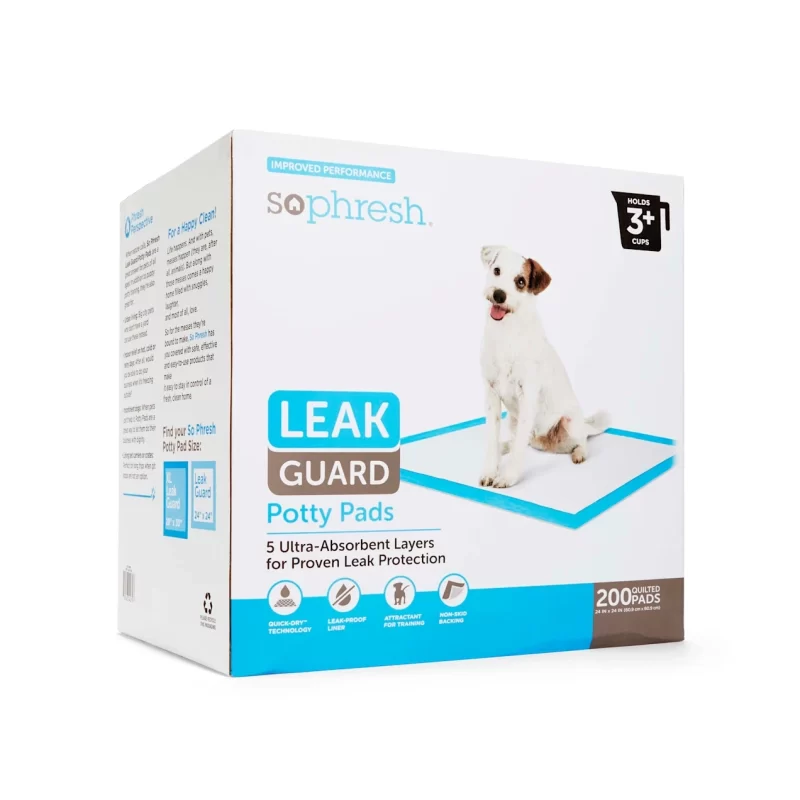 So Phresh Large Leak Guard Quilted Potty Pads, Count of 200