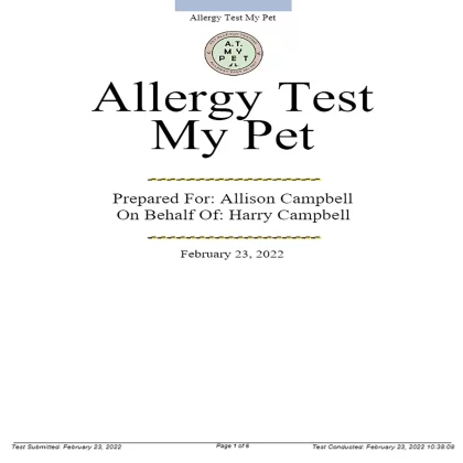 DNA My Dog Allergy Test My Pet Canine Sensitivity/Intolerance
