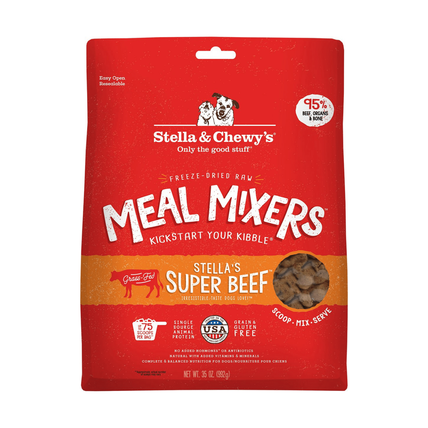 Stella & Chewy's Stella's Super Beef Meal Mixers Freeze-Dried Raw Dog Food Topper