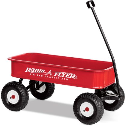 Radio Flyer Big Red Classic ATW Wagon, All-Terrain Air Tires, Red