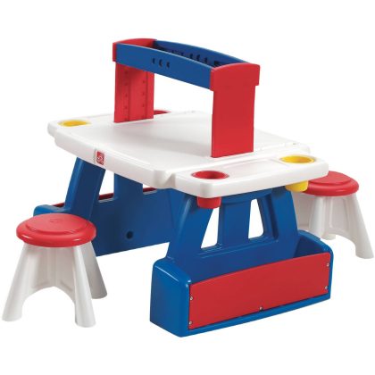 Step2 Creative Projects Kids Table and Two Stools, Plastic