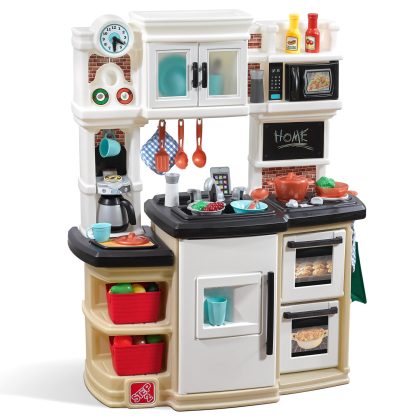 Step2 Great Gourmet Play Kitchen with Storage Bins and Accessory Play Set, Beige
