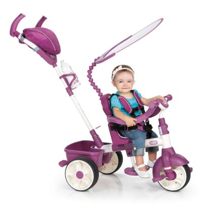 Little Tikes 4-in-1 Sports Edition Trike in Pink/White, for Boys and Girls 9 - 36 Months