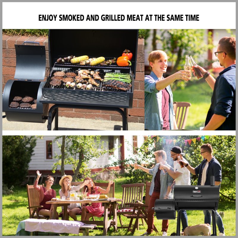 Royal Gourmet CC1830F, 30" Charcoal Grill with Offset Smoker