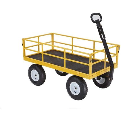 Gorilla Carts GOR1201B 1200-lb. Heavy-Duty Steel Utility Cart, 13" Tires