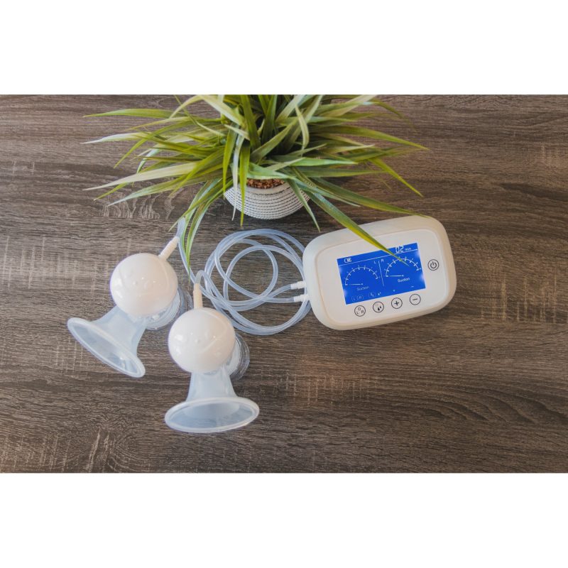 Crane USA Deluxe Double Electric Cordless Breast Pump, Portable, Closed System, Overflow Protection