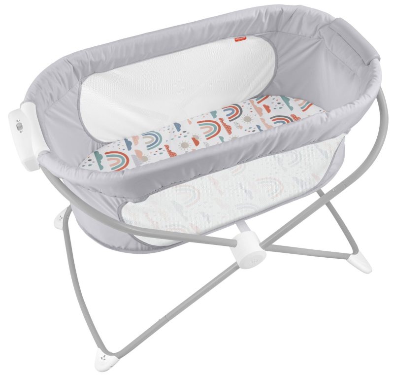 Fisher-Price Soothing View Bassinet Rainbow Showers Portable Cradle
