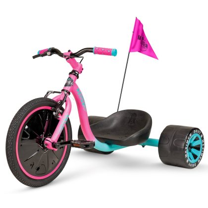Madd Gear 16" Mini Drift Trike, Steel Frame Tricycle, Unisex- Pink, for Ages 5 and up