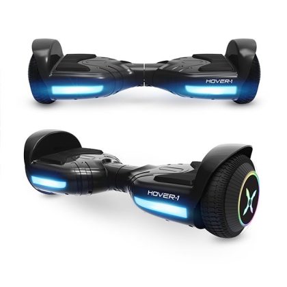 Hover-1 Rocket Hoverboard with LED Headlights, 7 MPH Max Speed, Black
