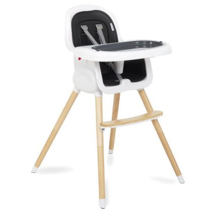 Dream On Me Lulu 2-In-1 Highchair, Convertible, Compact High Chair, Light Weight, Portable,