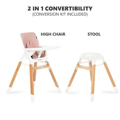 Dream On Me Nibble Wooden Highchair, Compact High Chair, Light Weight, Portable