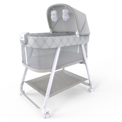 Ingenuity Lullanight Soothing Bassinet for Baby with Locking Wheels & Night Light