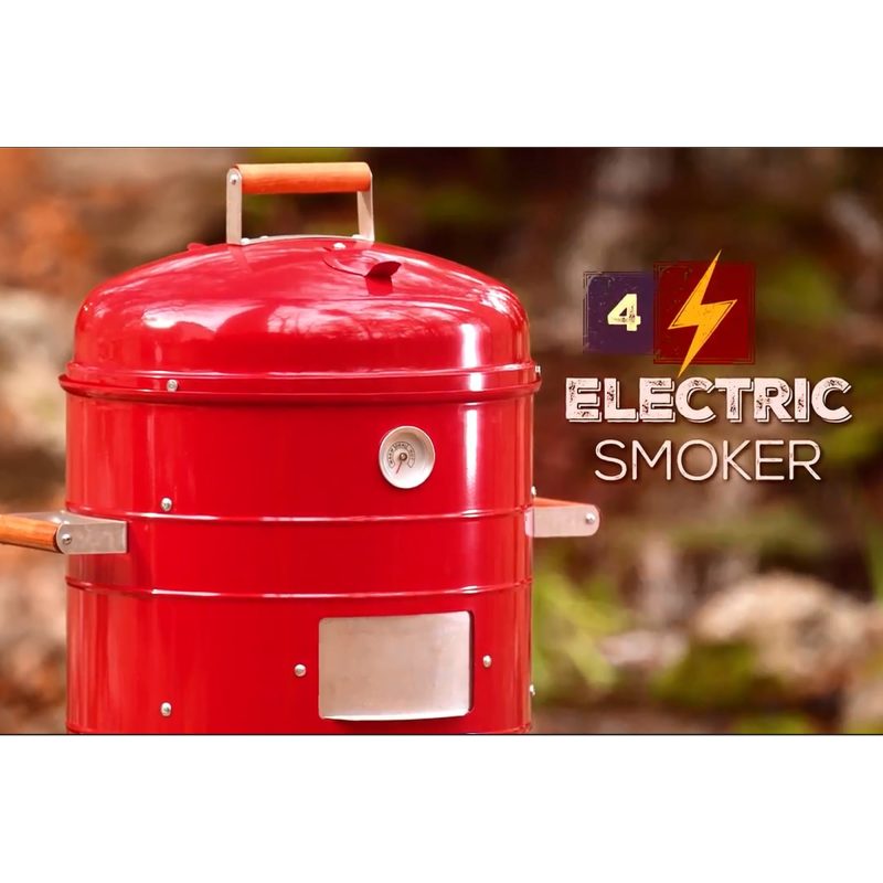Americana 4-In-1 Electric and Charcoal Water Smoker, 5035U4.511