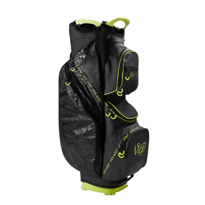 Vice Golf Cruiser Cart Golf Bag, Black/Lime, 15 Way Divider
