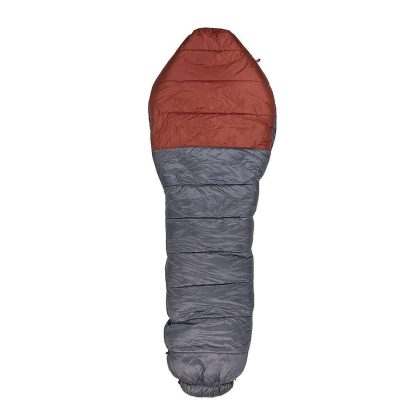 Klymit KSB 20 Three Season Down Hybrid Mummy Sleeping Bag, 82x30in, Rust Red/Gray