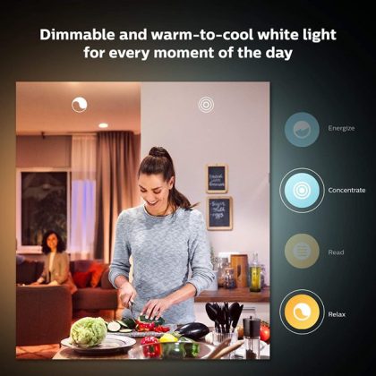 Philips Hue White And Color Ambiance LED Smart Bulb, Base Lumen (60W), 3 Pack (562785)