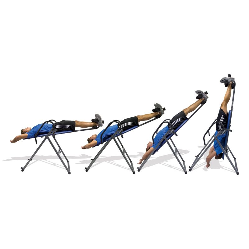 Body Vision Deluxe Heat and Massage Inversion Table, Blue