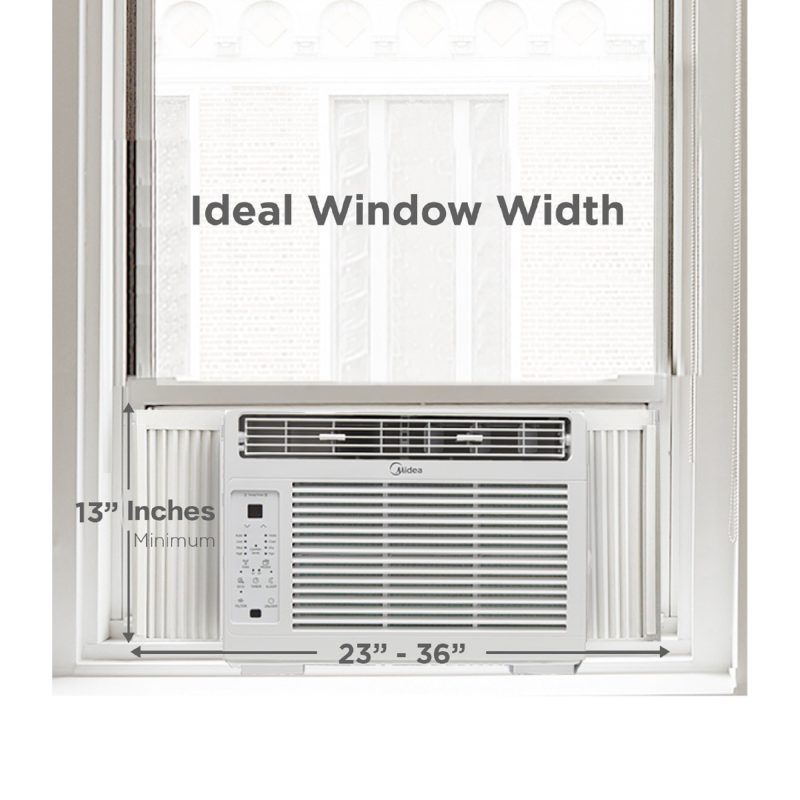 Midea 5,000 BTU 115V Window Air Conditioner with Comfort Sense Remote, White, MAW05R1WWT