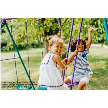 Plum Play Jupiter Double Swing and Glider Metal Swing Set