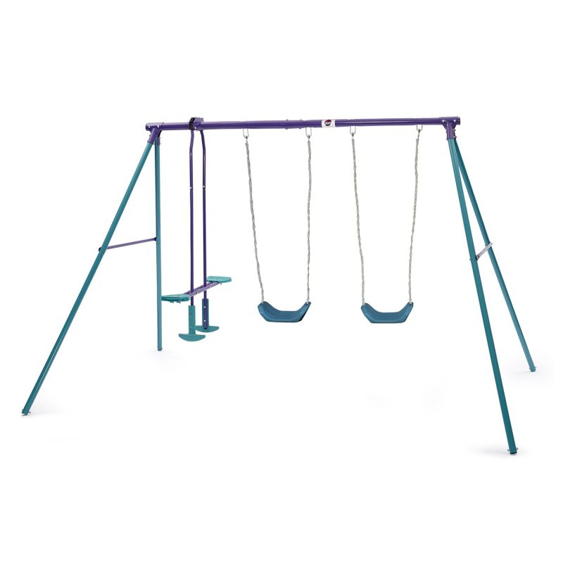 Plum Play Jupiter Double Swing and Glider Metal Swing Set