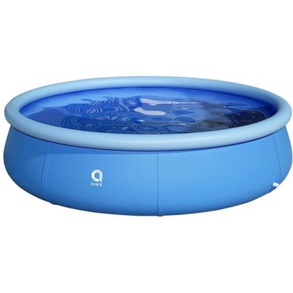 Sugift 12ft X 30in Inflatable Above Ground Swimming Pool, Blue
