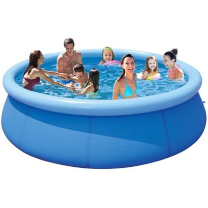 Sugift 10ft X 30in Inflatable Above Ground Swimming Pool, Blue