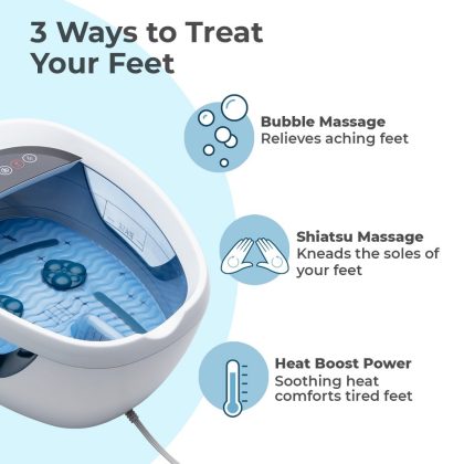 HoMedics Shiatsu Bliss Heated Foot Spa Deep Kneading Foot Massager
