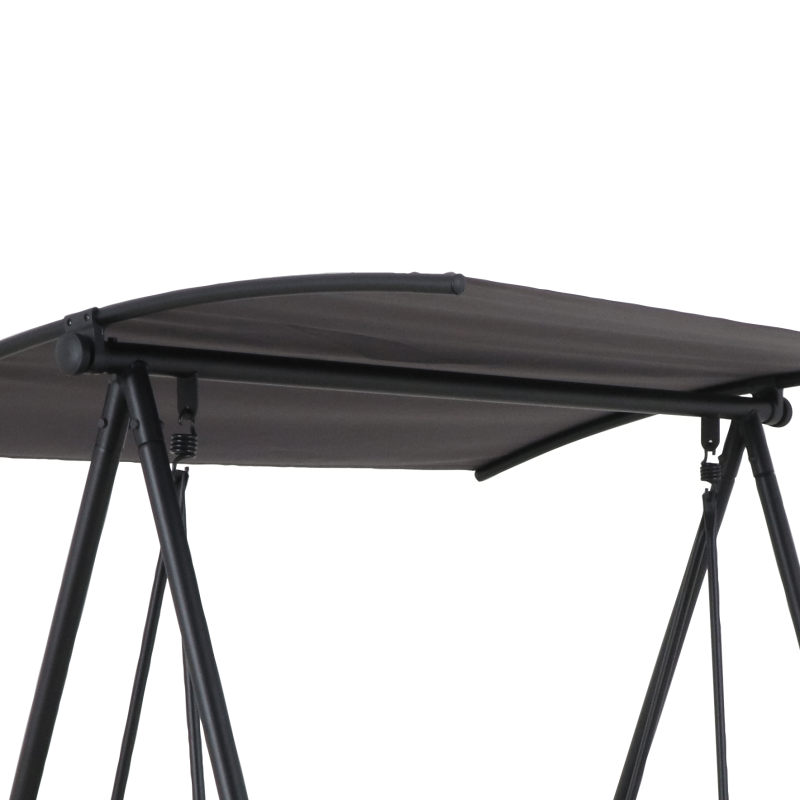 Mainstays Canopy Steel Porch Swing - Black/Gray