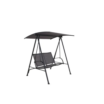 Mainstays Canopy Steel Porch Swing - Black/Gray