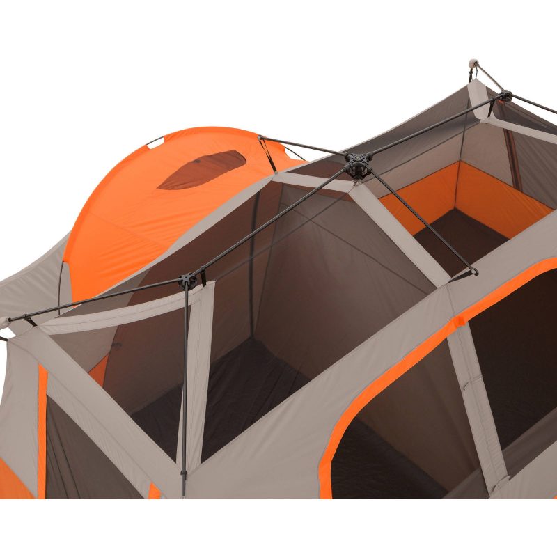 Ozark Trail 11-Person Instant Cabin Tent with Private Room, Orange