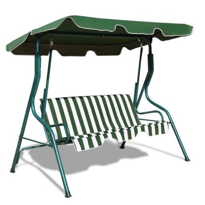 Sugift Outdoor Swing Canopy Patio Swing Chair 3 Person Canopy Hammock