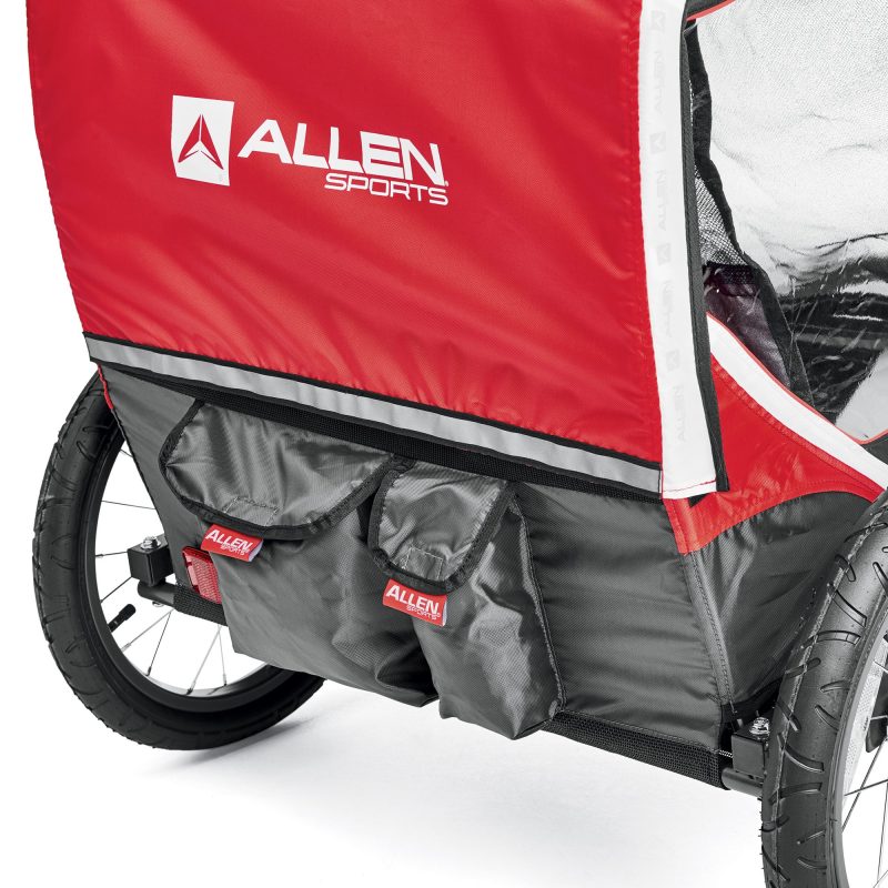 Allen Sports Deluxe Steel 2-Child Bicycle Trailer, T2 Red