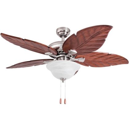 Prominence Home 52" Rosemary Brushed Nickel 5-Blade Ceiling Fan