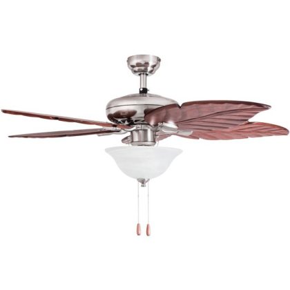 Prominence Home 52" Rosemary Brushed Nickel 5-Blade Ceiling Fan