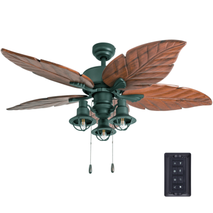 Prominence Home 50780-35 New Zealand Tropical 52-Inch Aged Bronze Indoor Ceiling Fan