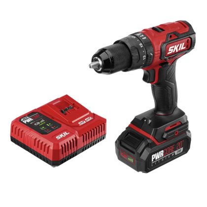 Skil PWR CORE 20 Brushless 20-Volt 1/2 In. Hammer Drill Kit with 2.0Ah Battery and PWR JUMP Charger (HD529402)