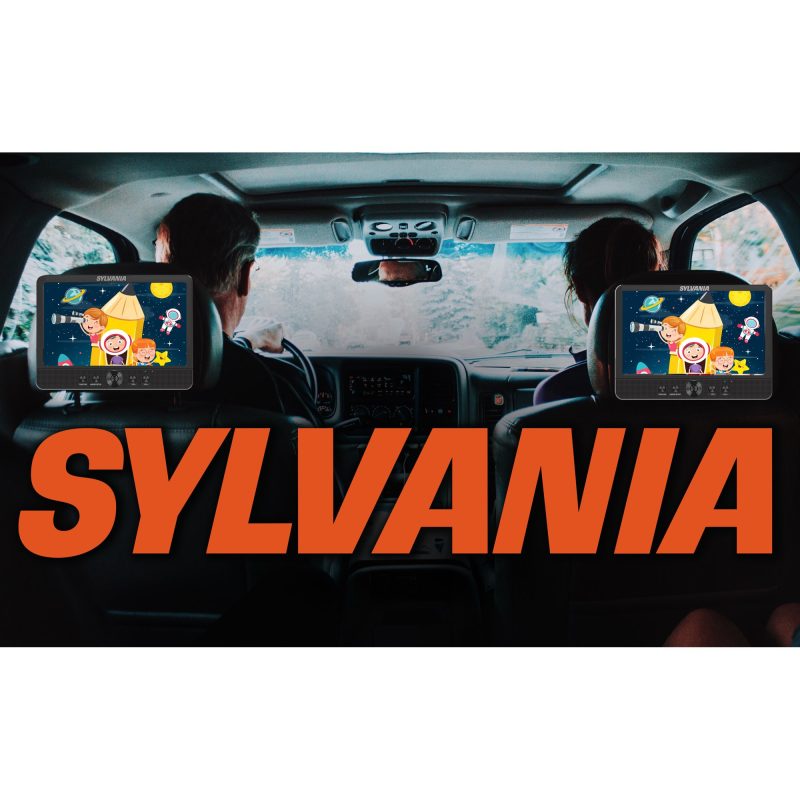 Sylvania 10.1" Dual Screen Portable DVD Media Player SDVD1082, Black