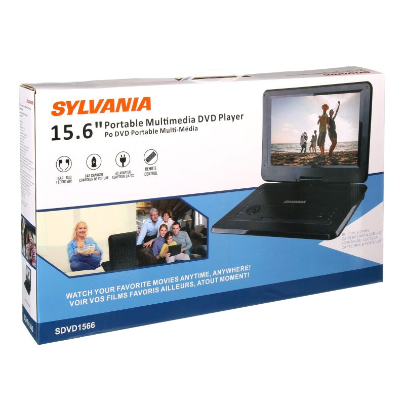 Sylvania 15.6" Widescreen Portable DVD Player with Swivel Screen, SDVD1566
