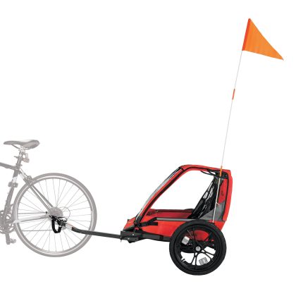 Allen Sports Hi-Viz 2-Child Bicycle Trailer, Red, Model ET2-R