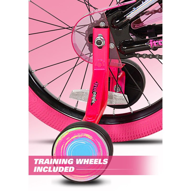 Kent 18 In. Sparkles Girl's Bike, Black and Pink
