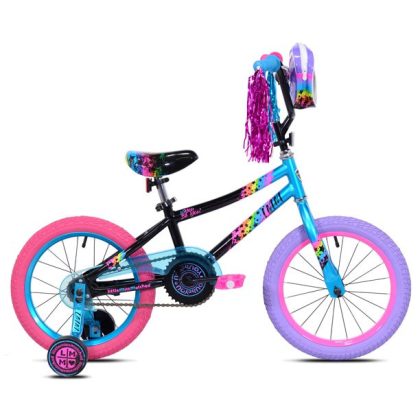 LittleMissMatched 18 In. Let You Be You Girl's Bike, Blue, Purple and Pink