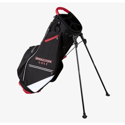 Bridgestone 2020 Lightweight 5-Way Stand Black, White, Red Golf Bag