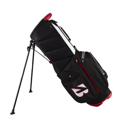 Bridgestone 2020 Lightweight 5-Way Stand Black, White, Red Golf Bag