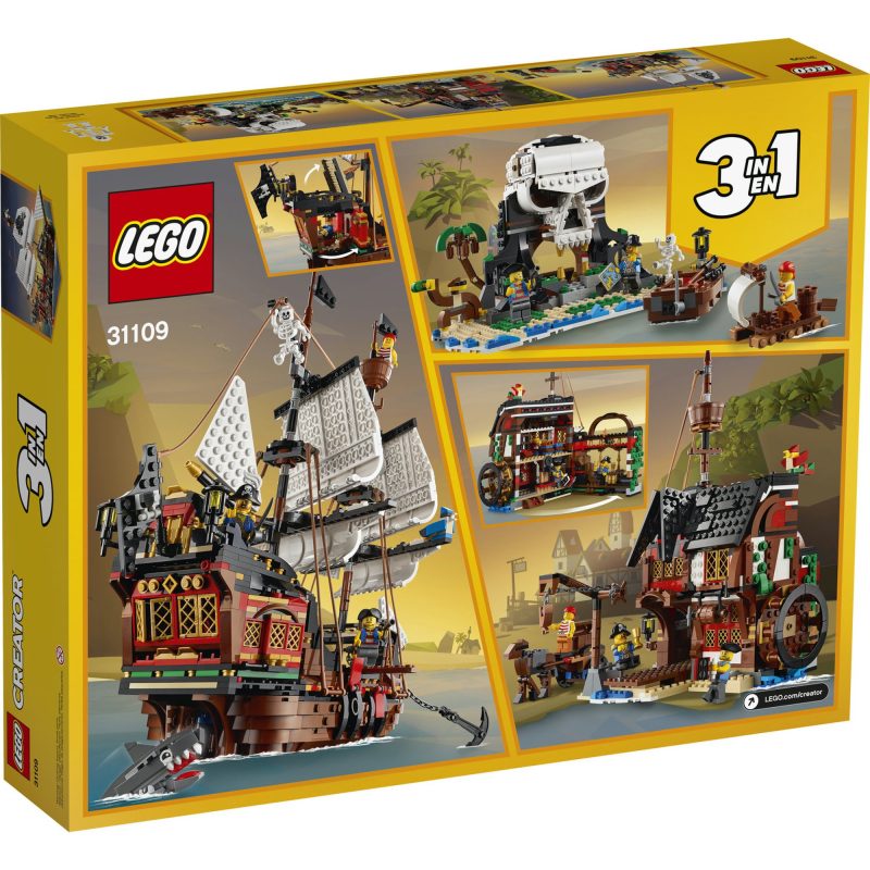 Lego Creator 3-In-1 Pirate Ship 31109 Toy Building Set for Kids Age 9+ (1,260 Pieces)