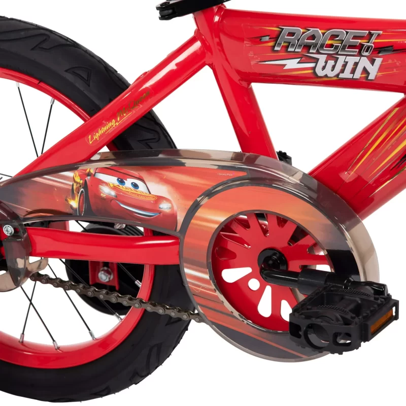 Huffy 16-Inch Disney Pixar Cars Lightning McQueen EZ Build Kids Bike with Sounds, Red