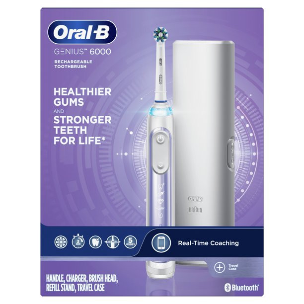 Oral-B Genius 6000 Rechargeable Electric Toothbrush, Orchid Purple