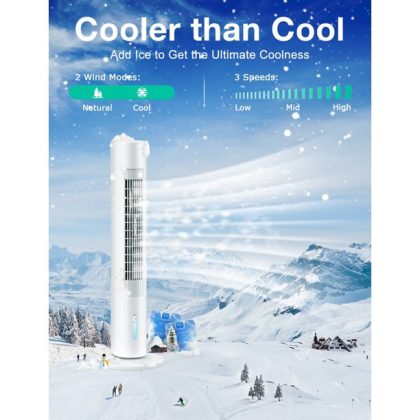 Breezewell 2 Fan Tower Fan With Remote, 60 '' Oscillating Cool Fans